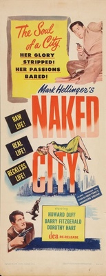 The Naked City movie poster (1948) metal framed poster