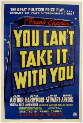 You Can't Take It with You movie poster (1938) metal framed poster