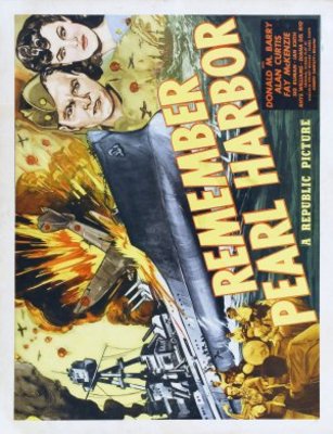 Remember Pearl Harbor movie poster (1942) wood print