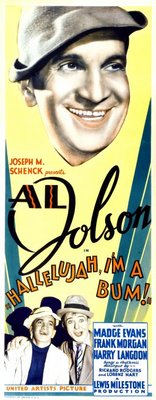 Hallelujah I'm a Bum movie poster (1933) metal framed poster
