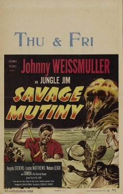 Savage Mutiny movie poster (1953) poster with hanger