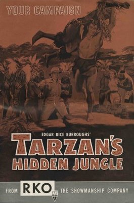 Tarzan's Hidden Jungle movie poster (1955) metal framed poster