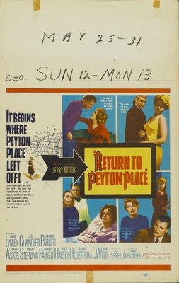 Return to Peyton Place movie poster (1961) metal framed poster