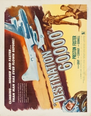 Destination 60,000 movie poster (1957) wood print