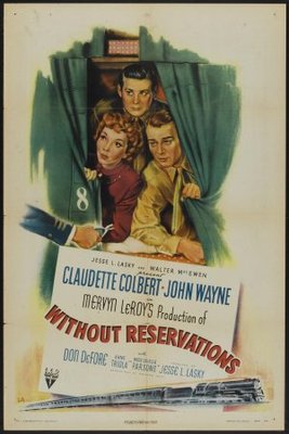 Without Reservations movie poster (1946) wood print