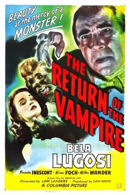 The Return of the Vampire movie poster (1944) metal framed poster