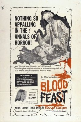 Blood Feast movie poster (1963) metal framed poster
