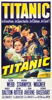 Titanic movie poster (1953) t-shirt #728608