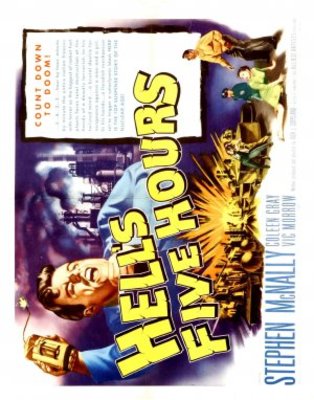 Hell's Five Hours movie poster (1958) wooden framed poster