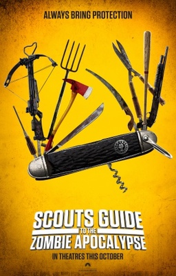 Scout's Guide to the Zombie Apocalypse movie poster (2015) poster with hanger