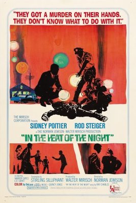 In the Heat of the Night movie poster (1967) wooden framed poster