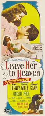 Leave Her to Heaven movie poster (1945) canvas poster