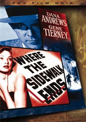 Where the Sidewalk Ends movie poster (1950) t-shirt