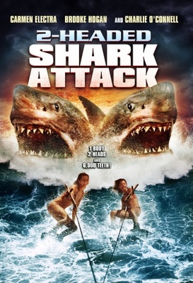 2 Headed Shark Attack movie poster (2012) wood print