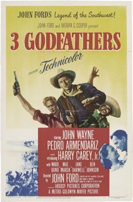 3 Godfathers movie poster (1948) pillow
