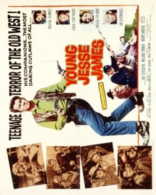 Young Jesse James movie poster (1960) metal framed poster