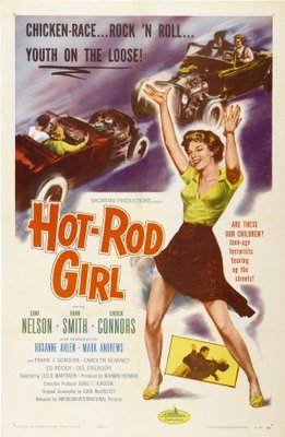 Hot Rod Girl movie poster (1956) wooden framed poster