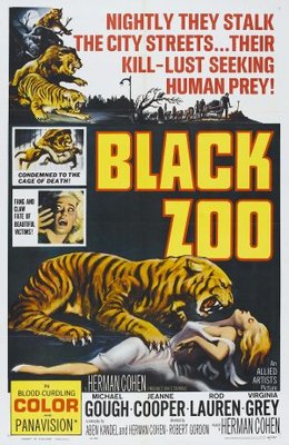 Black Zoo movie poster (1963) canvas poster
