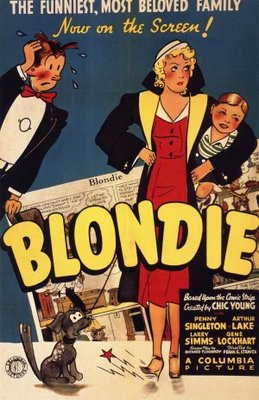 Blondie movie poster (1938) metal framed poster