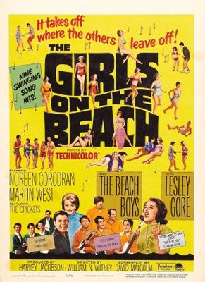 The Girls on the Beach movie poster (1965) canvas poster