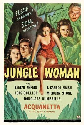 Jungle Woman movie poster (1944) wood print