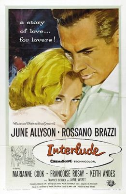 Interlude movie poster (1957) wooden framed poster