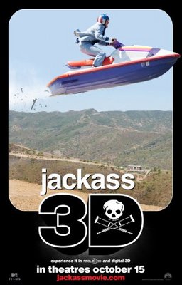 Jackass 3D movie poster (2010) wooden framed poster