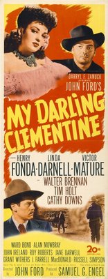 My Darling Clementine movie poster (1946) wood print