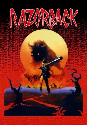 Razorback movie poster (1984) canvas poster