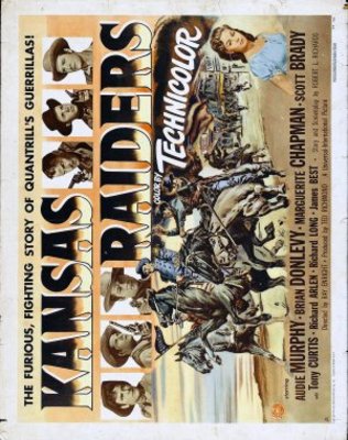 Kansas Raiders movie poster (1950) wooden framed poster