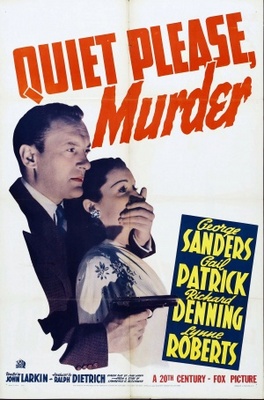 Quiet Please: Murder movie poster (1942) poster with hanger