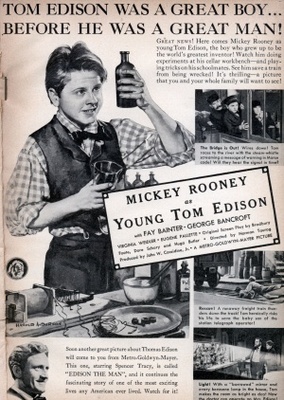 Young Tom Edison movie poster (1940) canvas poster