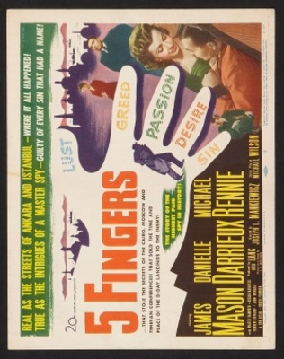5 Fingers movie poster (1952) mug