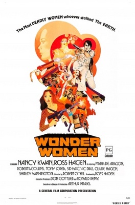 Wonder Women movie poster (1973) wooden framed poster