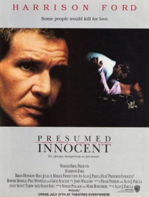 Presumed Innocent movie poster (1990) wood print