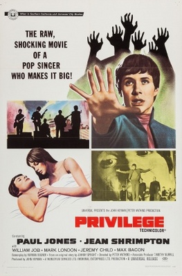 Privilege movie poster (1967) wood print