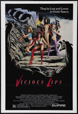 Vicious Lips movie poster (1987) wood print