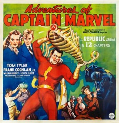 Adventures of Captain Marvel movie poster (1941) metal framed poster