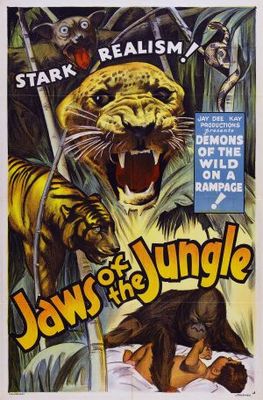 Jaws of the Jungle movie poster (1936) metal framed poster