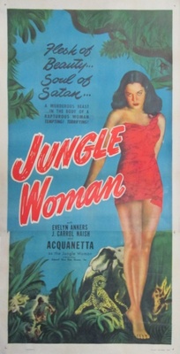Jungle Woman movie poster (1944) metal framed poster