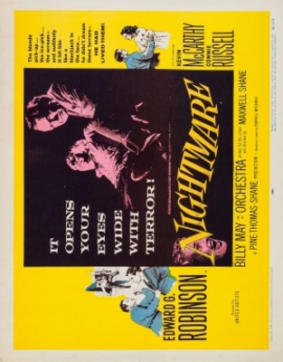 Nightmare movie poster (1956) canvas poster