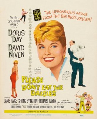 Please Don't Eat the Daisies movie poster (1960) metal framed poster