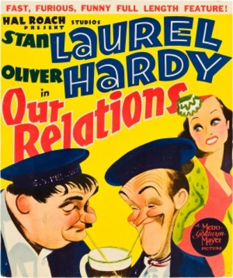 Our Relations movie poster (1936) wood print
