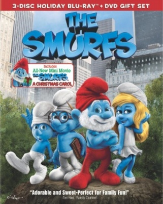 The Smurfs movie poster (2011) wooden framed poster
