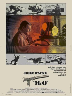 McQ movie poster (1974) wooden framed poster