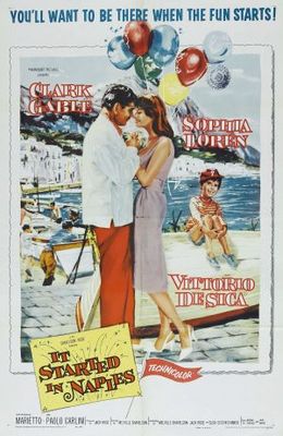 It Started in Naples movie poster (1960) metal framed poster