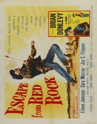 Escape from Red Rock movie poster (1957) wood print