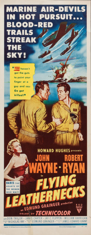 Flying Leathernecks movie poster (1951) wood print