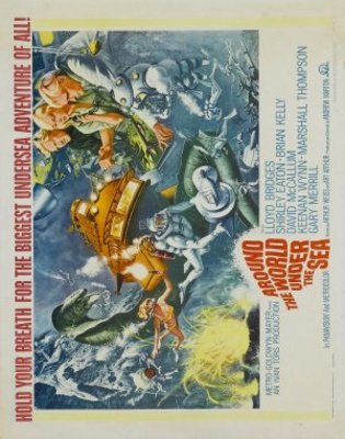 Around the World Under the Sea movie poster (1966) wood print