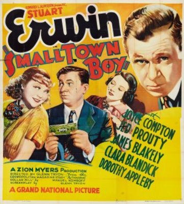 Small Town Boy movie poster (1937) metal framed poster